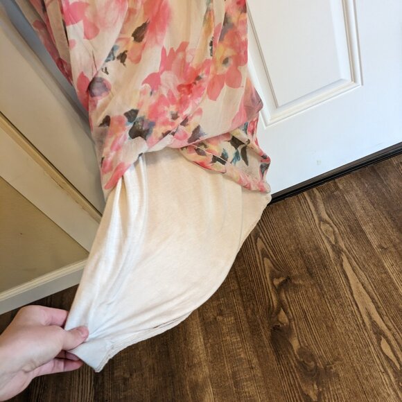 Prontomoda Giusy Watercolor Floral Floor Length Silk Maxi Dress Size Medium - Picture 9 of 11